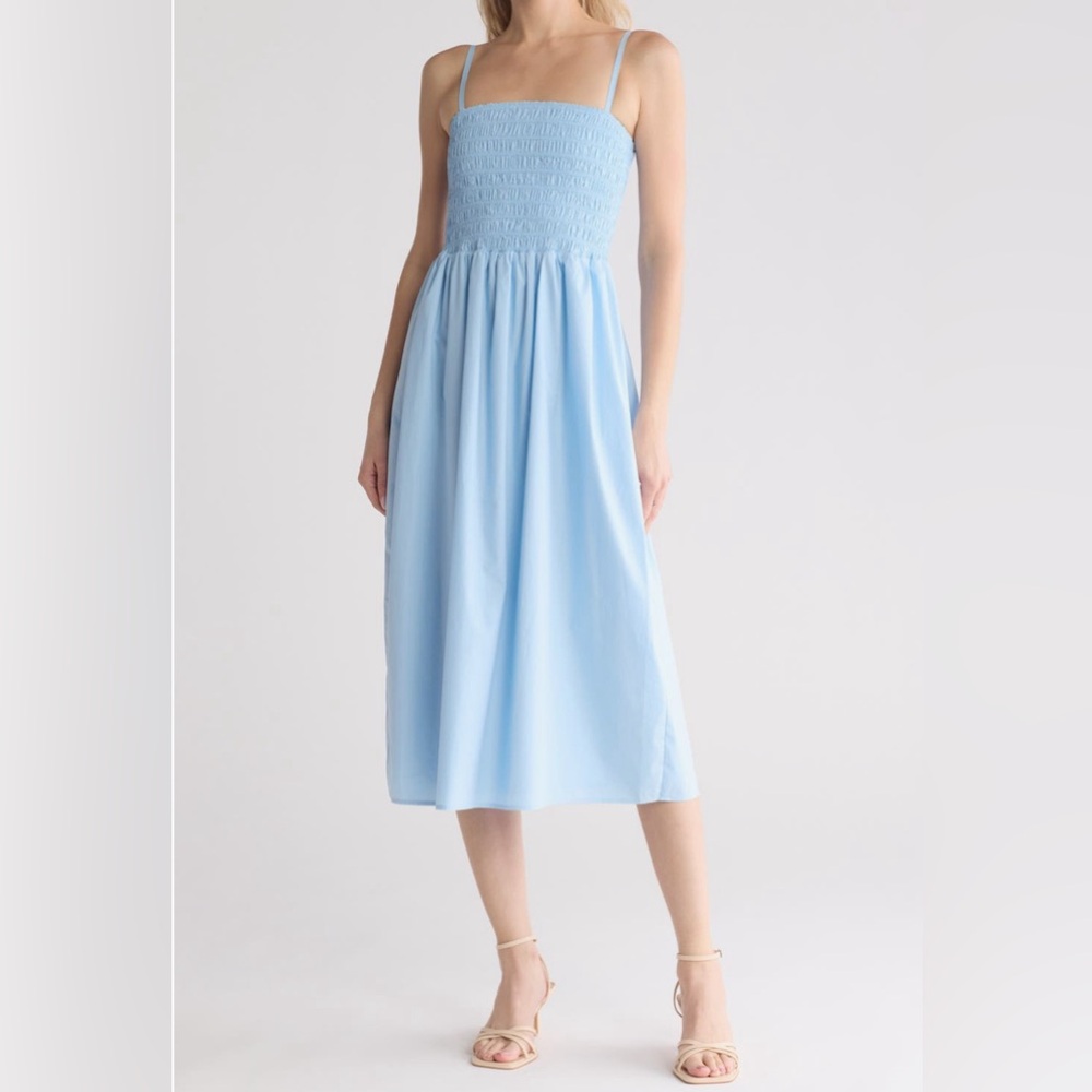 Theory Mindy fit & Flare-dress size large/color bay blue brand new with tags